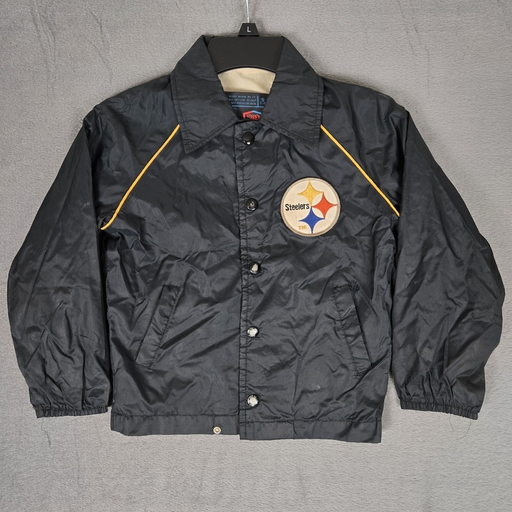 Vintage 70s NFL Pittsburgh Steelers Sears Roebuck Jacket Boys Small Windbreaker